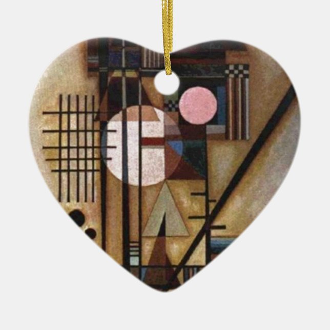 Kandinsky Softened Construction Ceramic Ornament (Front)