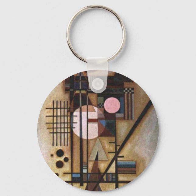 Kandinsky Softened Construction Keychain (Front)