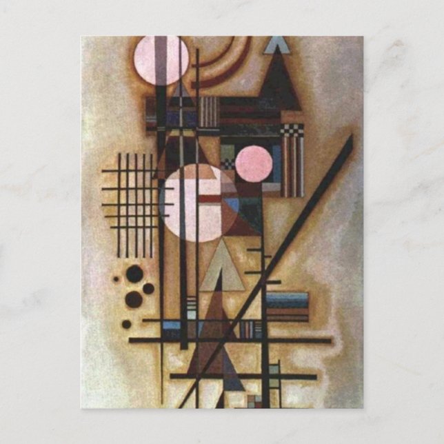 Kandinsky Softened Construction Postcard (Front)