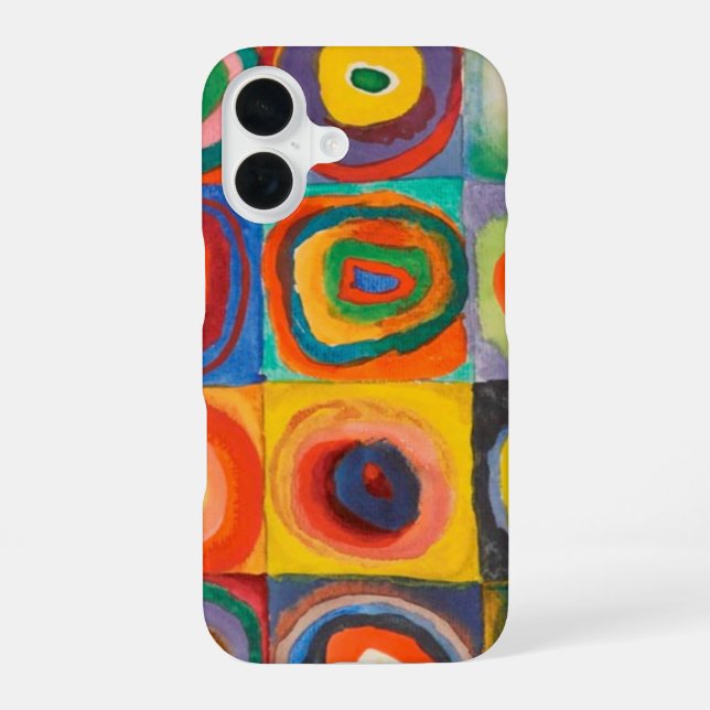 Kandinsky Squares Circles  iPhone 16 Case (Back)