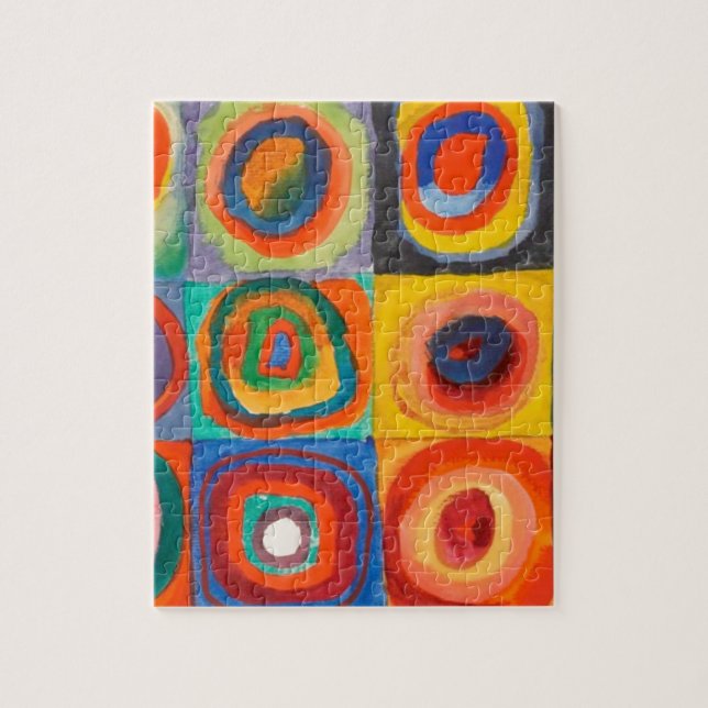 Kandinsky Squares Concentric Circles Jigsaw Puzzle (Vertical)
