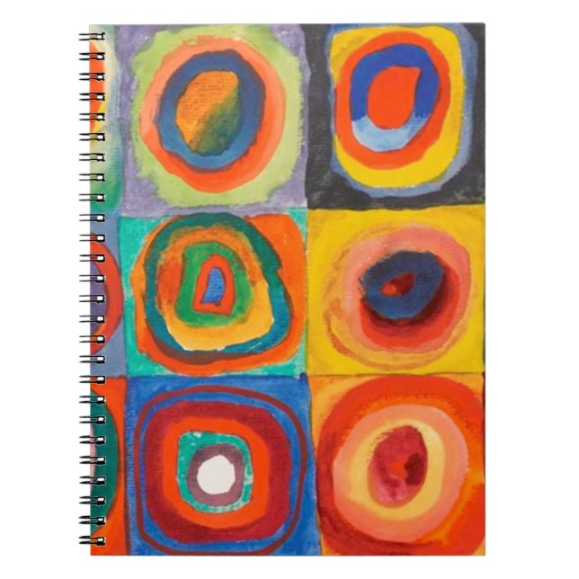 Kandinsky Squares Concentric Circles Notebook (Front)