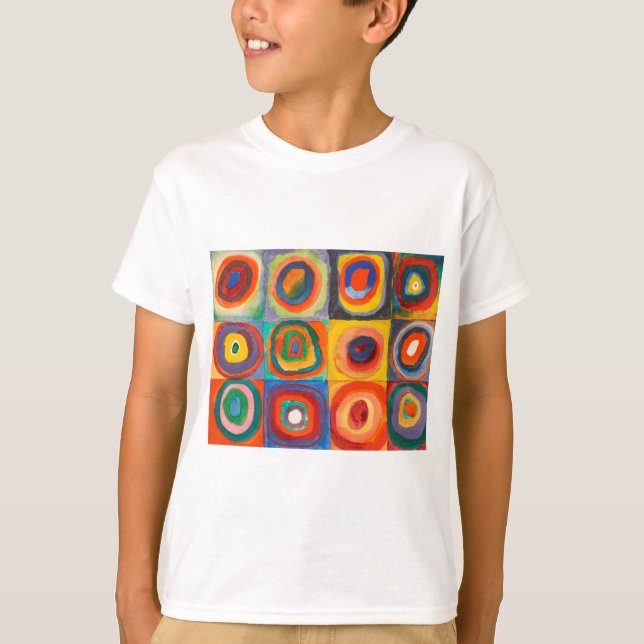 Kandinsky Squares Concentric Circles T-Shirt (Front)