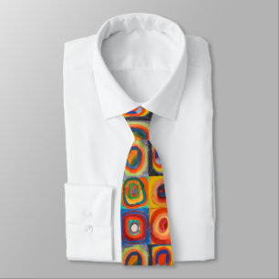 Kandinsky Squares Concentric Circles Tie