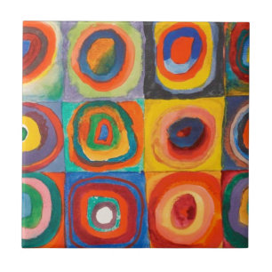 Kandinsky Squares Concentric Circles Tile