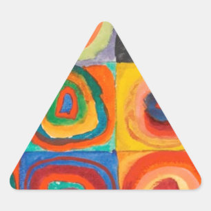 Kandinsky Squares Concentric Circles Triangle Sticker