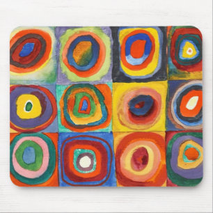 Kandinsky - Squares with Concentric Circles Mouse Pad