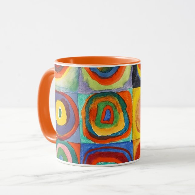 Kandinsky - Squares with Concentric Circles Mug (Front Left)