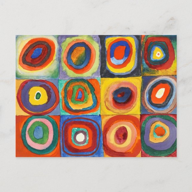 Kandinsky - Squares with Concentric Circles Postcard (Front)