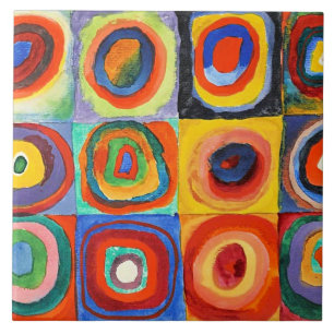 Kandinsky - Squares with Concentric Circles Tile