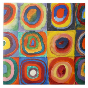 Kandinsky - Squares with Concentric Circles Tile