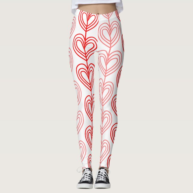 Kandinsky Staggered Valentine’s  Leggings (Front)