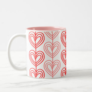 Kandinsky Staggered Valentine’s  Two-Tone Coffee Mug