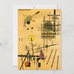 Kandinsky - Strings, colourful abstract art Card