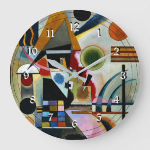 Kandinsky - Swinging, famous abstract painting Large Clock