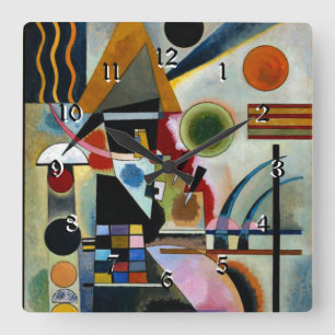 Kandinsky - Swinging, popular painting, Square Wall Clock