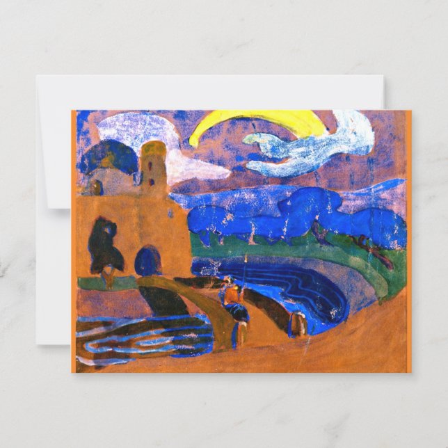 Kandinsky - The Comet, colourful abstract painting Card (Front)