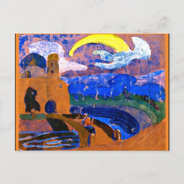 Kandinsky - The Comet, colourful abstract painting Postcard (Front)