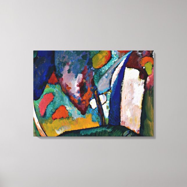 Kandinsky - The Waterfall, abstract art Canvas Print (Front)