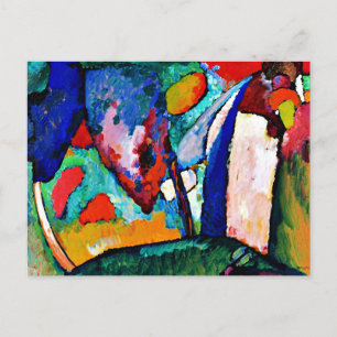 Kandinsky - The Waterfall, colourful artwork, Postcard
