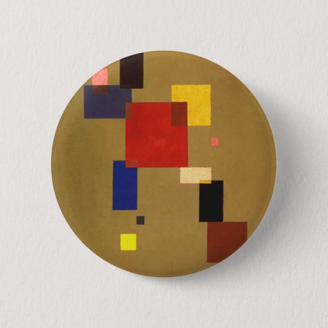 Kandinsky Thirteen Rectangles Abstract Painting 2 Inch Round Button (Front)