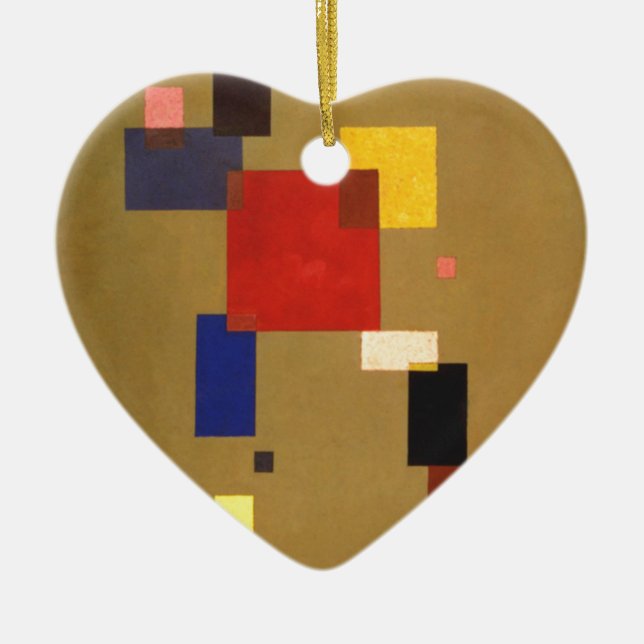 Kandinsky Thirteen Rectangles Abstract Painting Ceramic Ornament (Front)