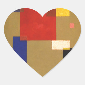 Kandinsky Thirteen Rectangles Abstract Painting Heart Sticker