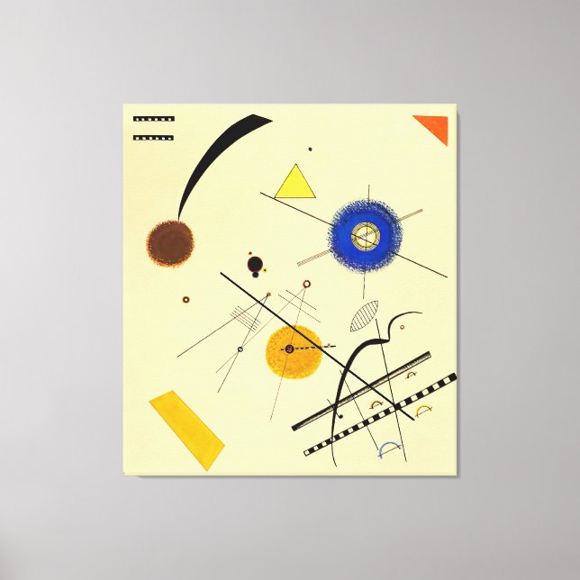 KANDINSKY - THREE FREE CIRCLES - 1923 - Bauhaus - Canvas Print (Front)
