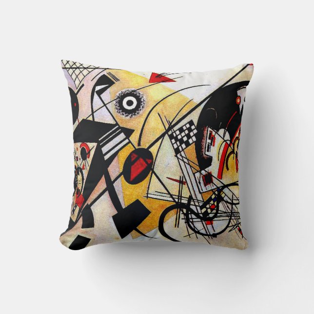Kandinsky - Throughgoing Line, abstract art,  Throw Pillow (Front)