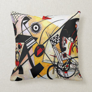 Kandinsky - Throughgoing Line, abstract art, Throw Pillow