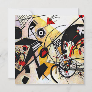 Kandinsky - Throughgoing Line, colourful  Card