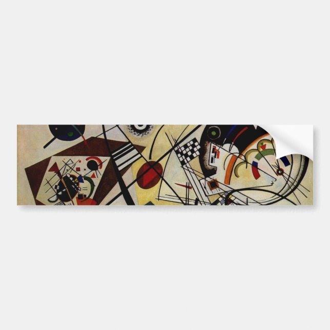 Kandinsky Transverse Unbroken Line Bumper Sticker (Front)