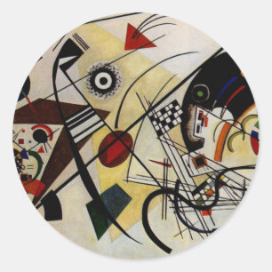Kandinsky Transverse Unbroken Line Classic Round Sticker