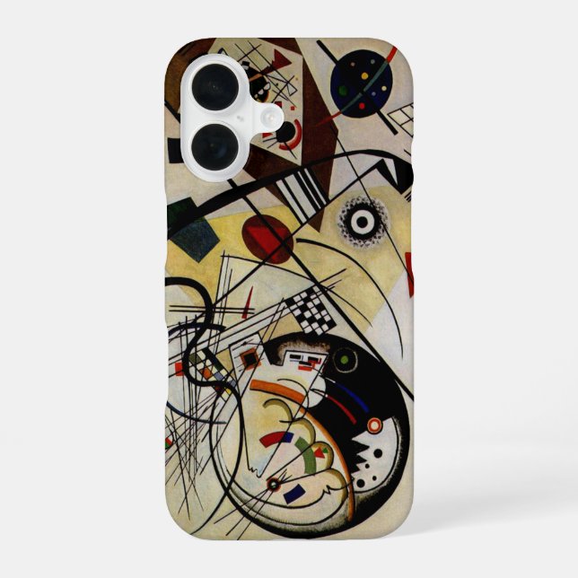 Kandinsky Transverse Unbroken Line iPhone 16 Case (Back)