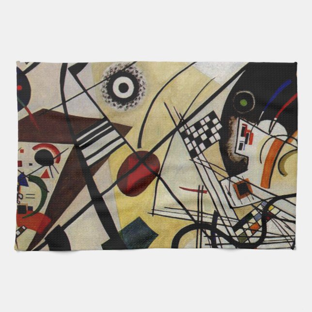 Kandinsky Transverse Unbroken Line Kitchen Towel (Horizontal)