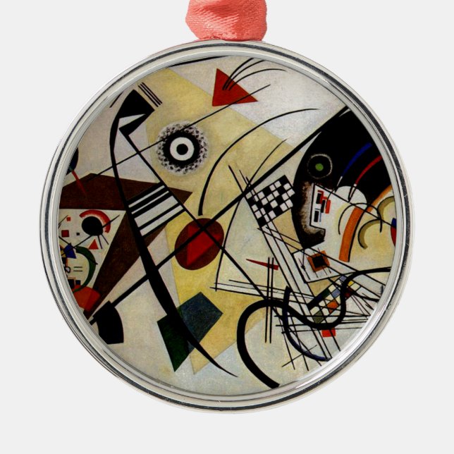 Kandinsky Transverse Unbroken Line Metal Ornament (Front)