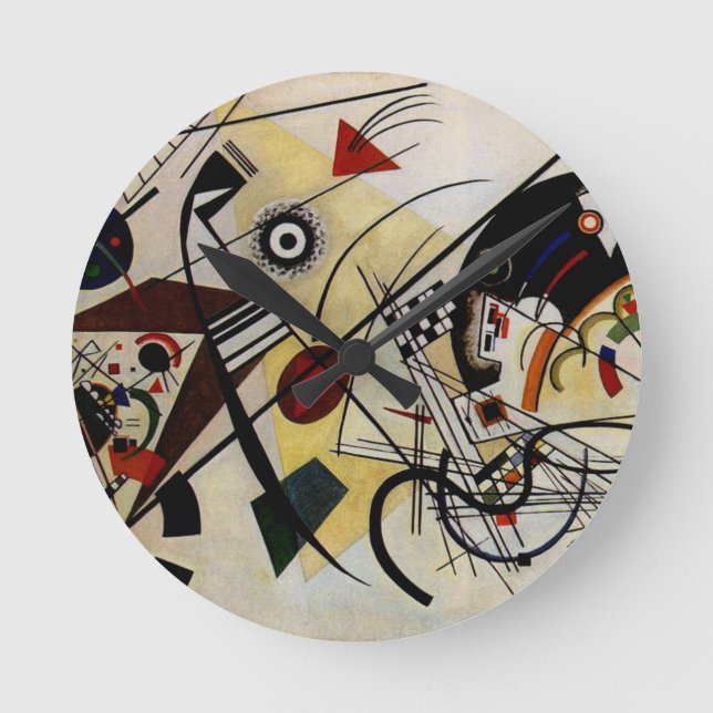 Kandinsky Transverse Unbroken Line Round Clock (Front)