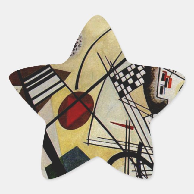 Kandinsky Transverse Unbroken Line Star Sticker (Front)