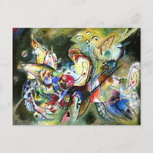 Kandinsky - Troubled, colourful abstract art, Postcard