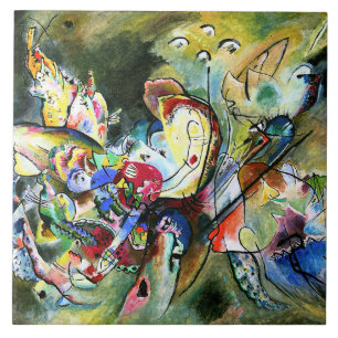 Kandinsky - Troubled, colourful painting, Tile