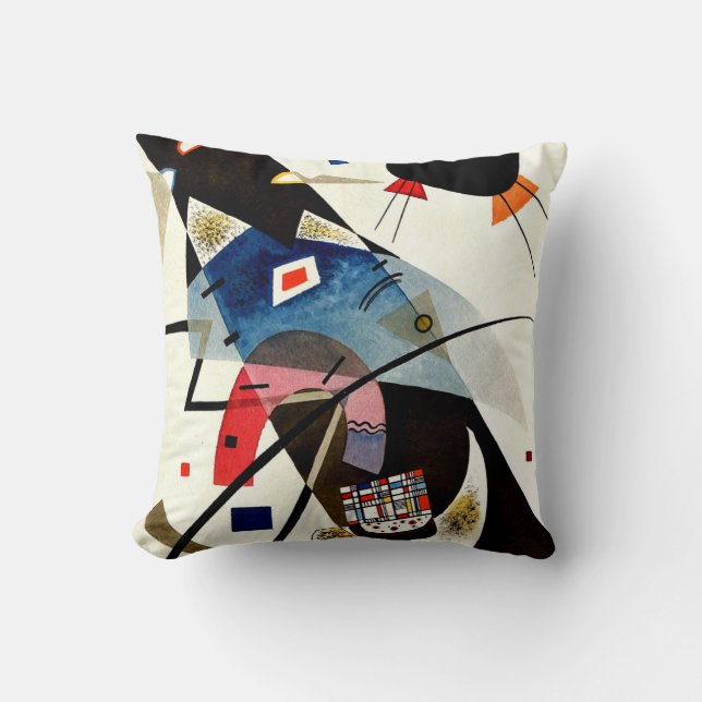 Kandinsky - Two Black Spots Throw Pillow (Front)