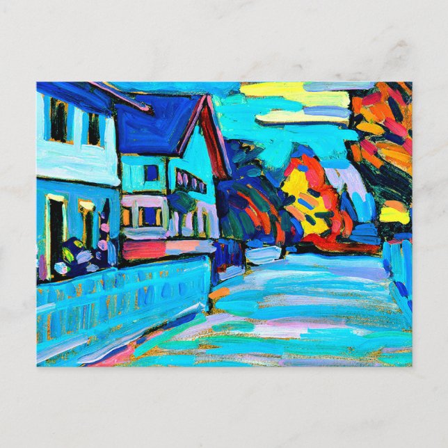Kandinsky - Two Houses Postcard (Front)