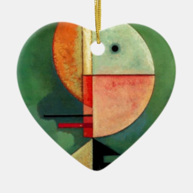 Kandinsky Upward Abstract Painting Ceramic Ornament (Front)