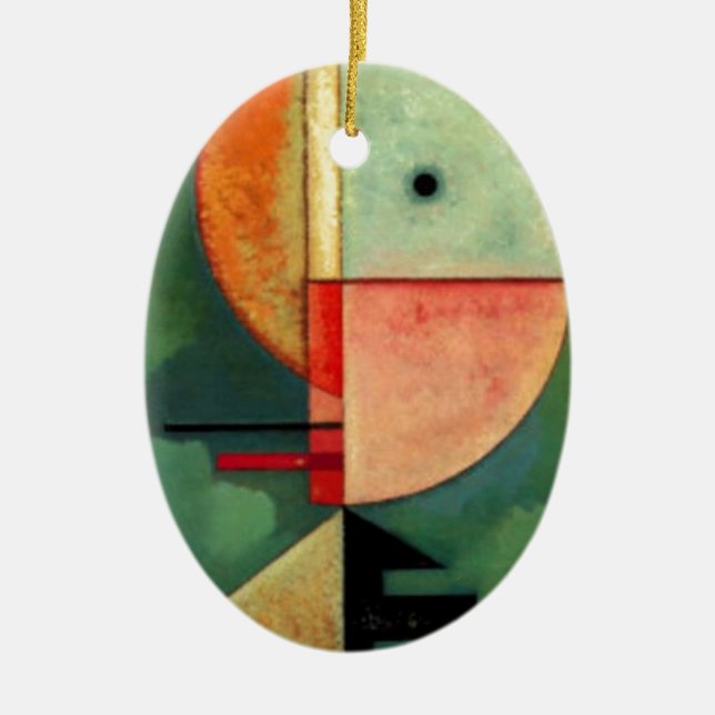 Kandinsky Upward Abstract Painting Ceramic Ornament (Front)