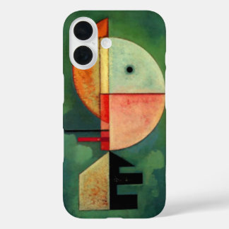 Kandinsky Upward Abstract Painting Green iPhone 16 Case