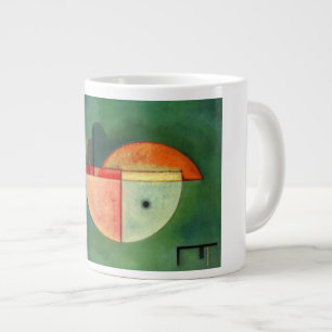 Kandinsky Upward Abstract Painting Green Large Coffee Mug