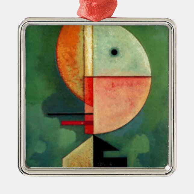 Kandinsky Upward Abstract Painting Metal Ornament (Front)