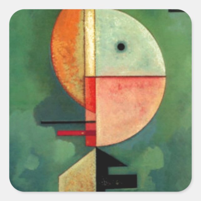 Kandinsky Upward Abstract Painting Square Sticker (Front)