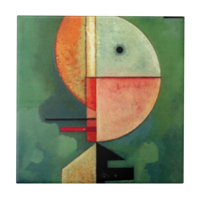 Kandinsky Upward Abstract Painting Tile (Front)