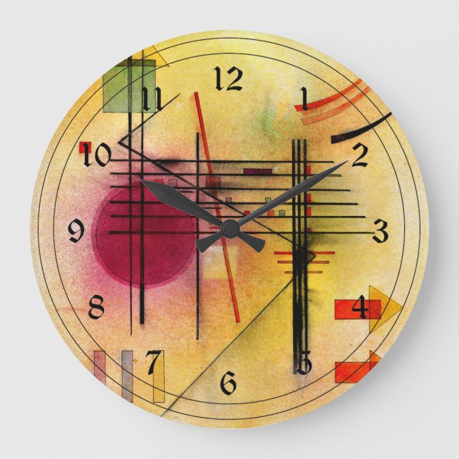 Kandinsky - Vibrant Large Clock (Front)